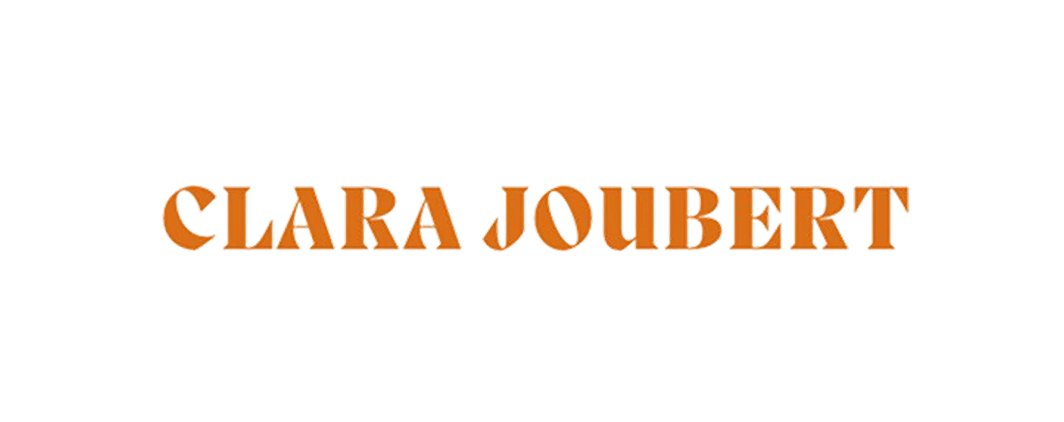 logo blanc avec fond clara joubert