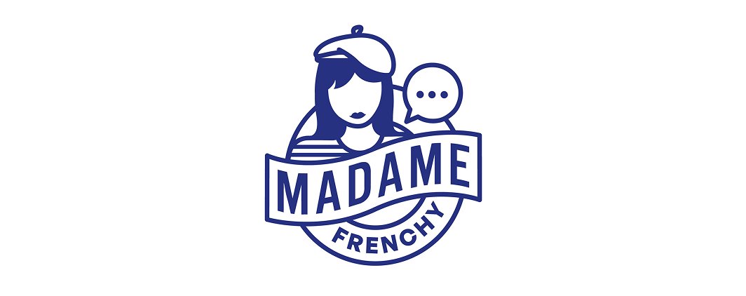 logo blanc avec fond madame frenchy