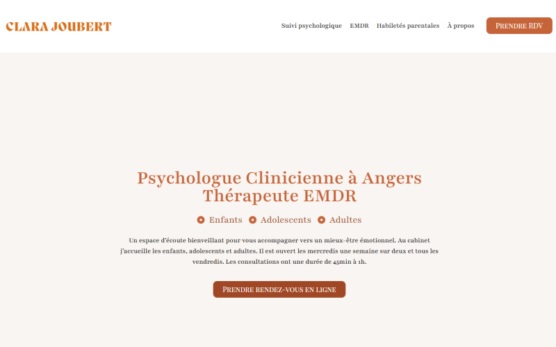 création site web psychologue