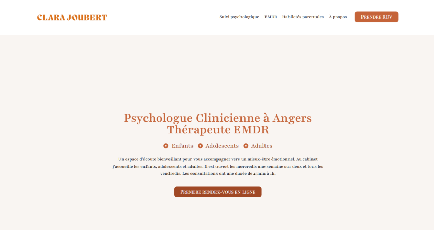 création site web psychologue