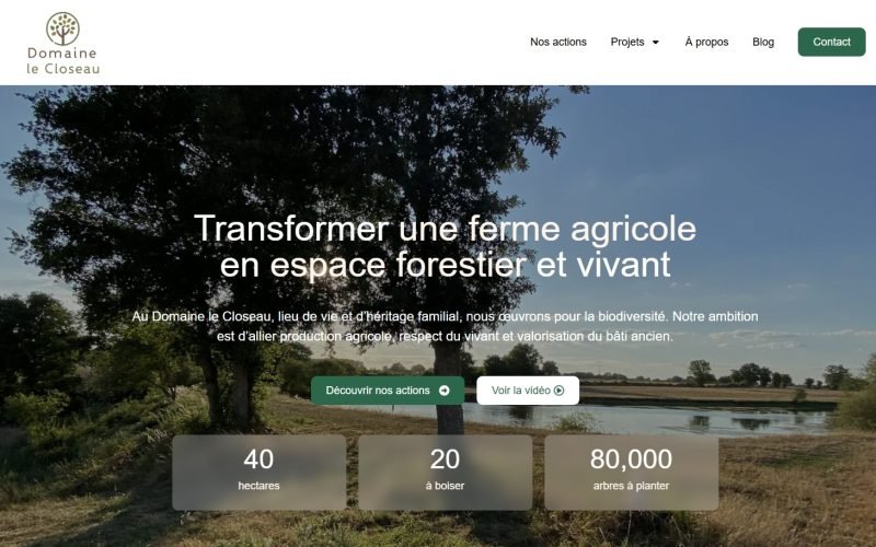 domaine le closeau site vitrine dioptera