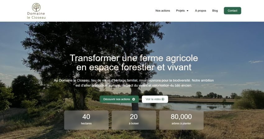 domaine le closeau site vitrine dioptera