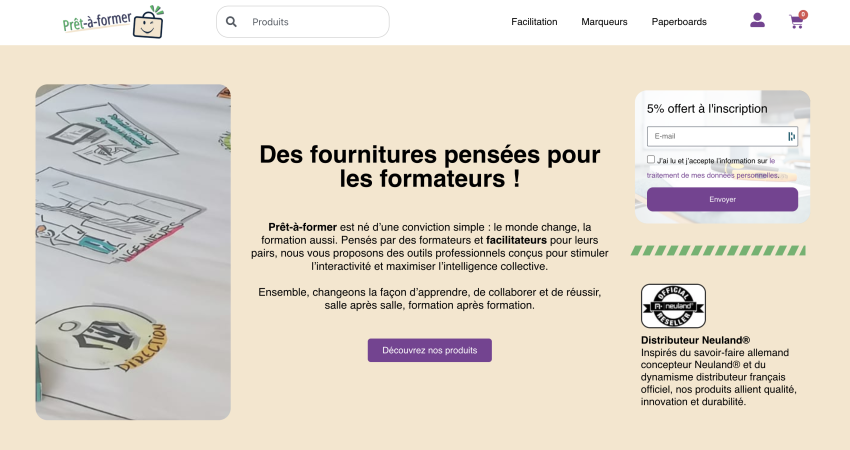 prêt à former la boutique des professionnels