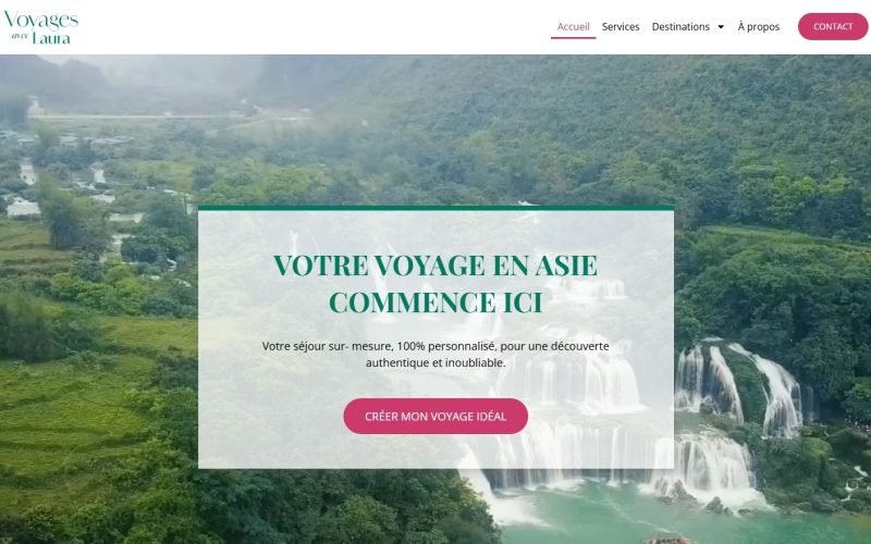 voyages avec laura création site web