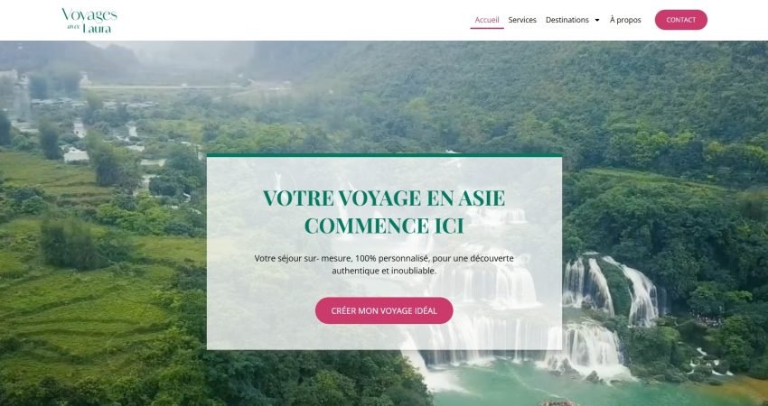 voyages avec laura création site web